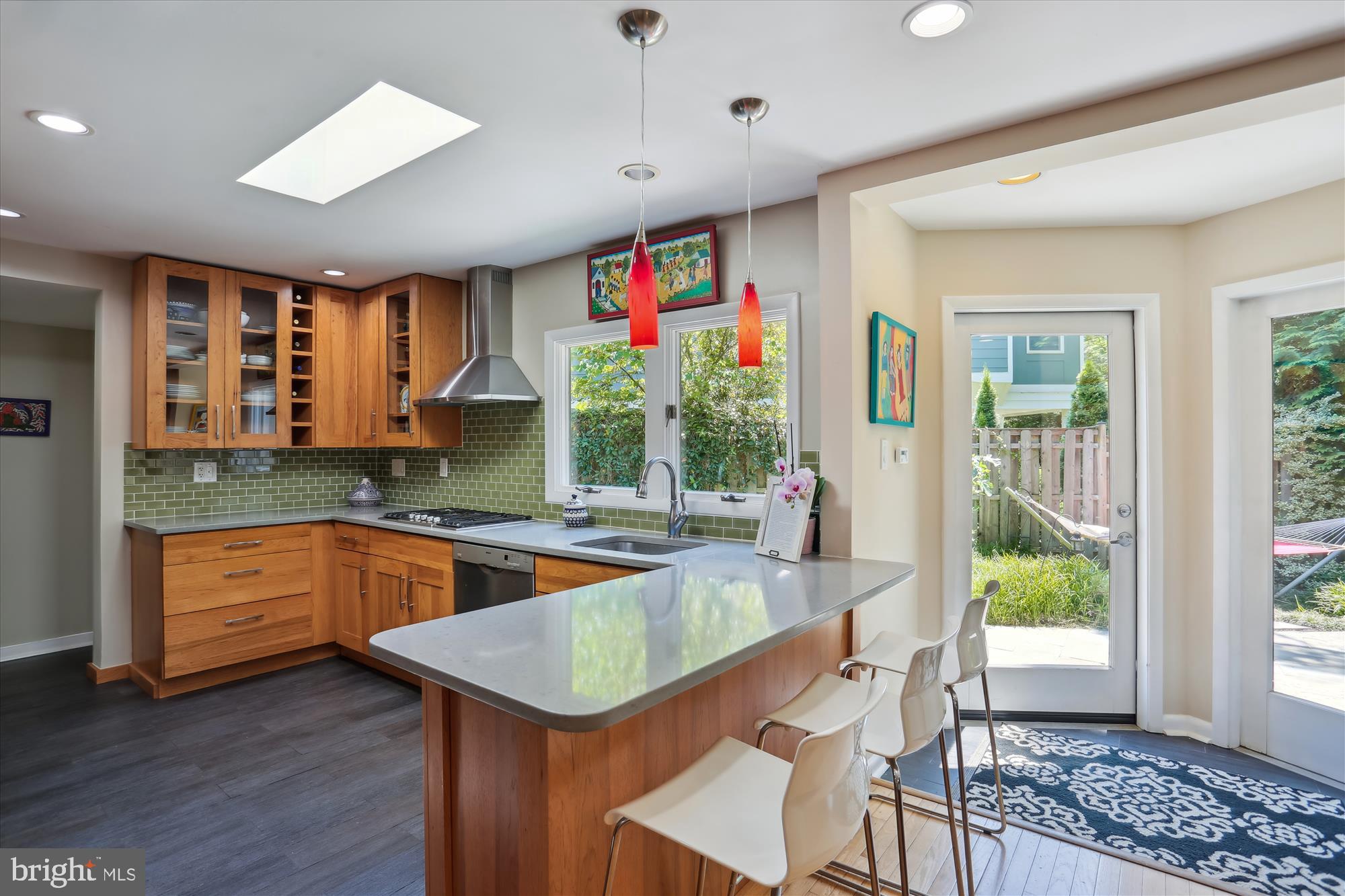 6521 East Halbert Road Bethesda, MD 20817 - Photo 11 of 52 Breakfast Bar with Pendant Lights