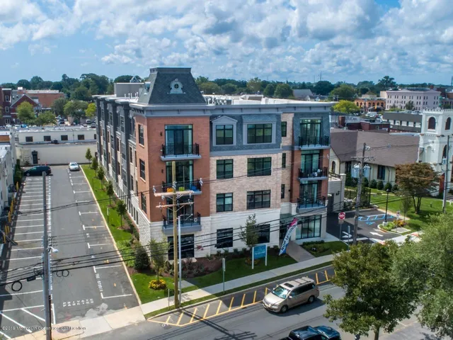an aerial view of multiple houses