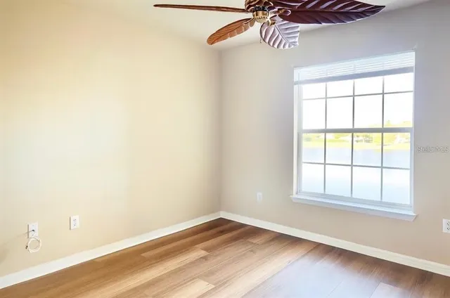 an empty room with a window