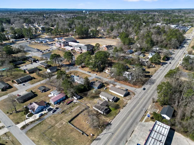 an aerial view of multiple house