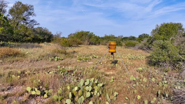 a view of a room with a mountain view