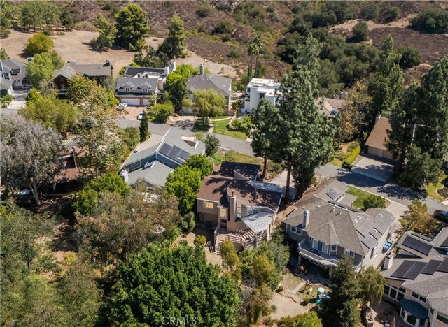 an aerial view of multiple house