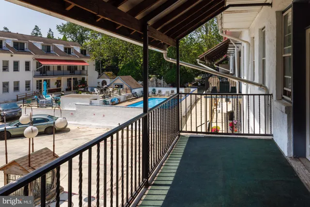 a view of balcony with staircase