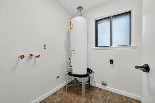 a room with a table and a chair