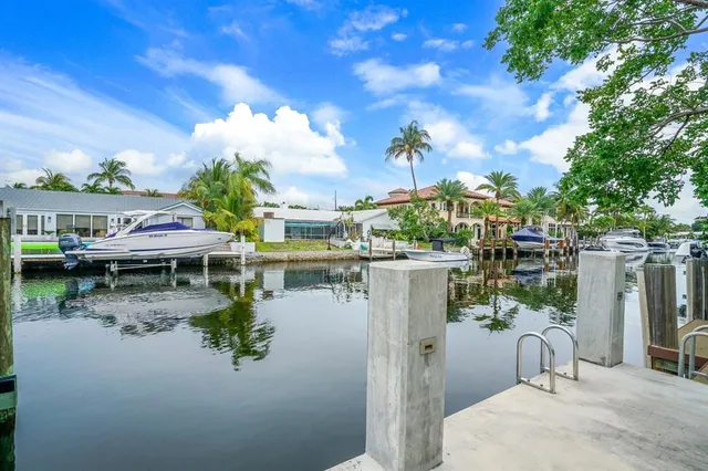 a view of a lake with a house