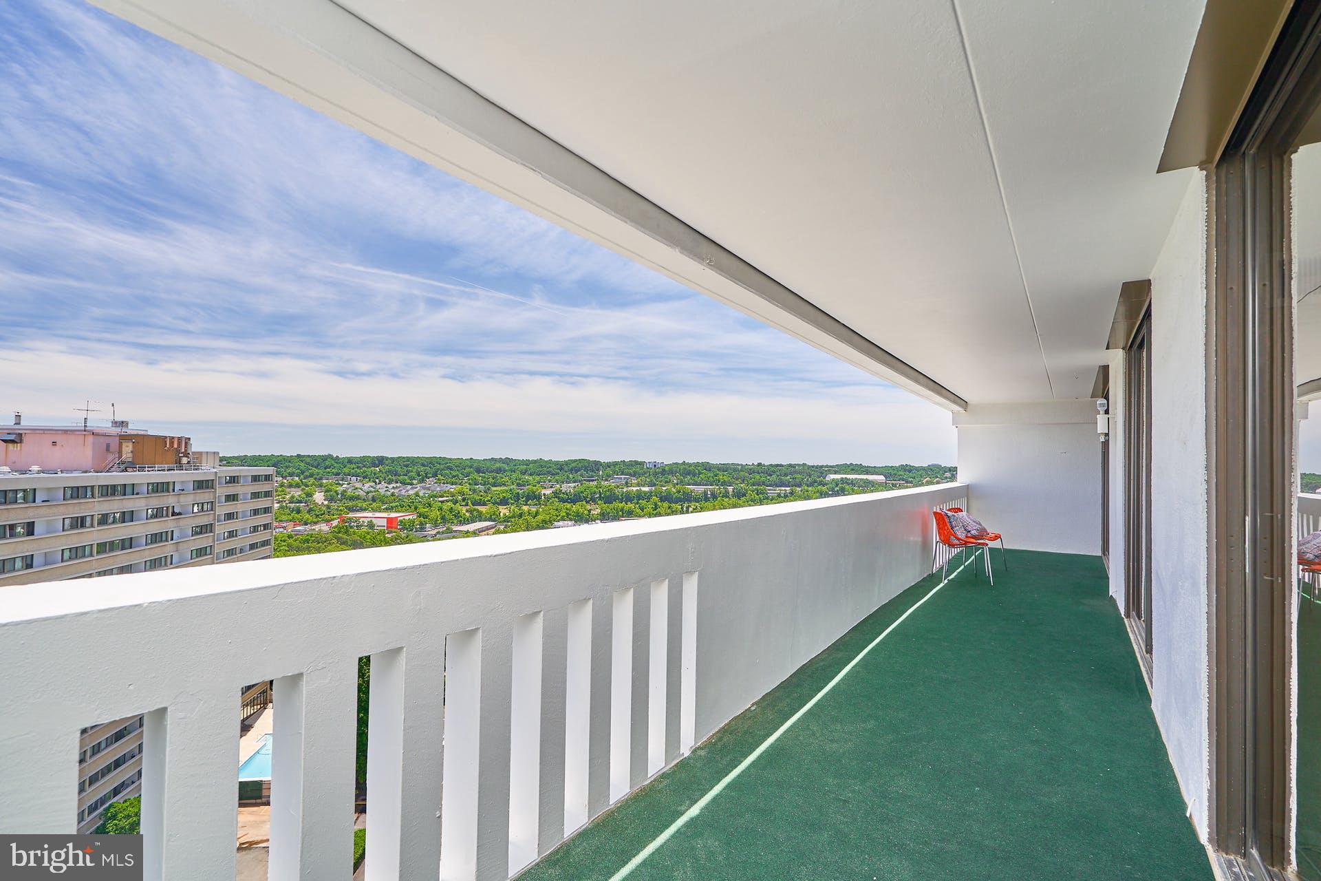 6101 Edsall Road, Unit 1707 Alexandria, VA 22304 - Photo 24 of 45 Freshly painted balcony overlooks the city