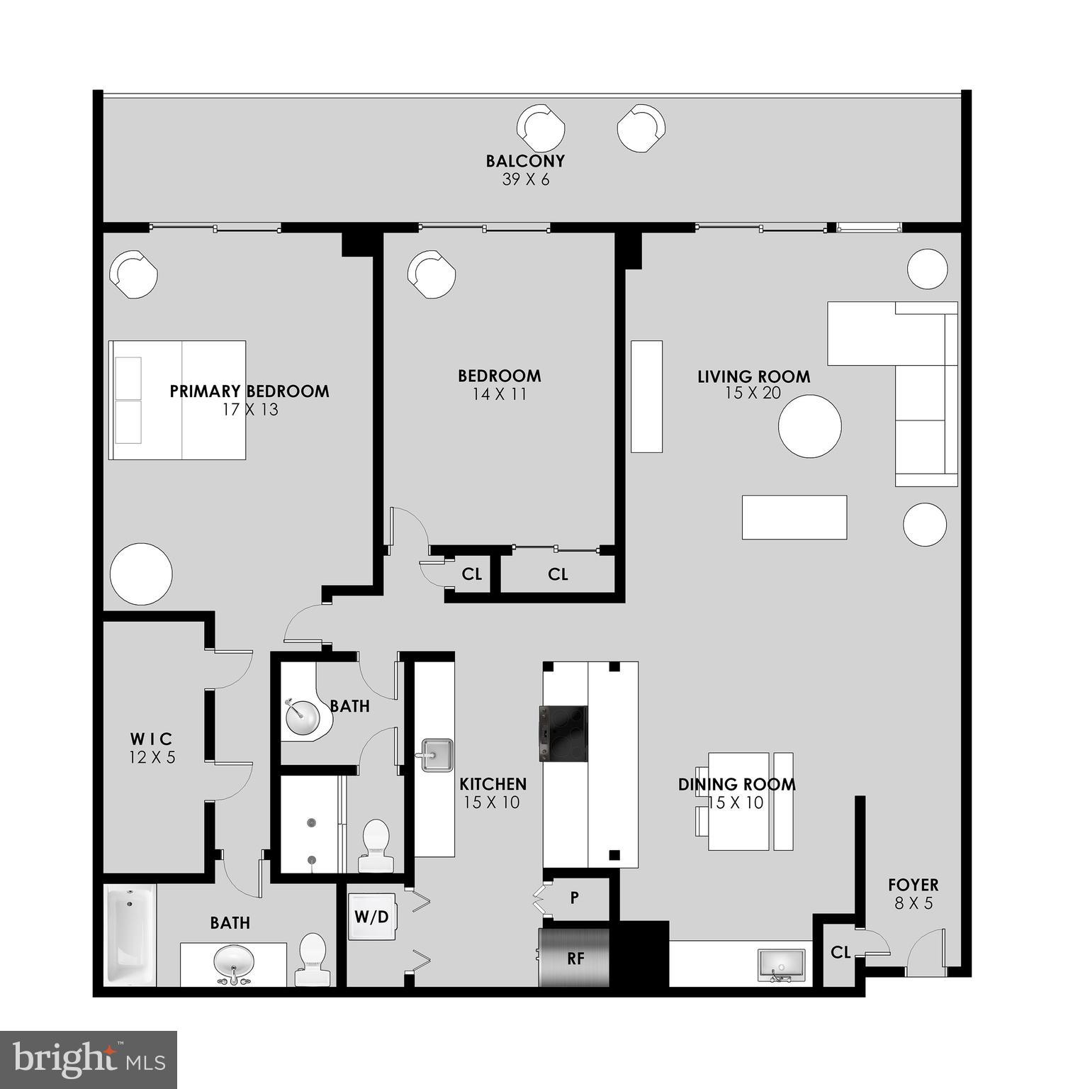 6101 Edsall Road, Unit 1707 Alexandria, VA 22304 - Photo 45 of 45 Floor plan