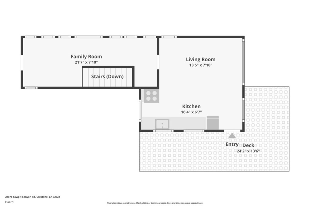 21875 Sawpit Canyon Road Cedarpines Park, CA 92322 - Photo 38 of 40 Entry level floorplan