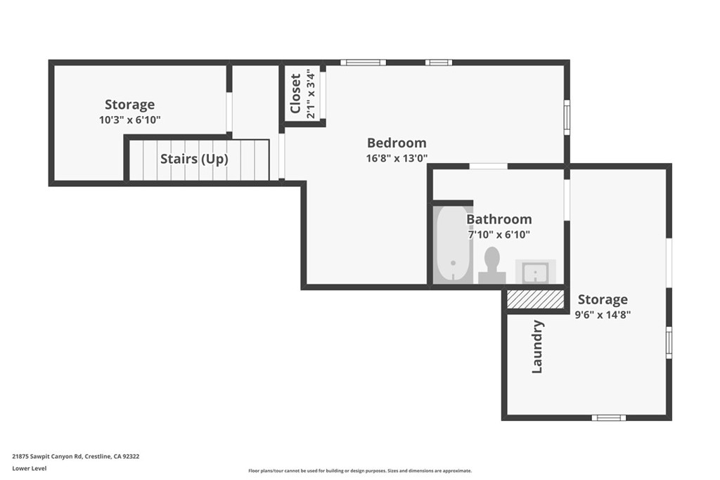 21875 Sawpit Canyon Road Cedarpines Park, CA 92322 - Photo 39 of 40 Lower level floorplan