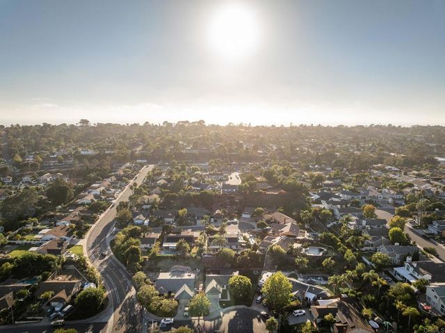 an aerial view of a city