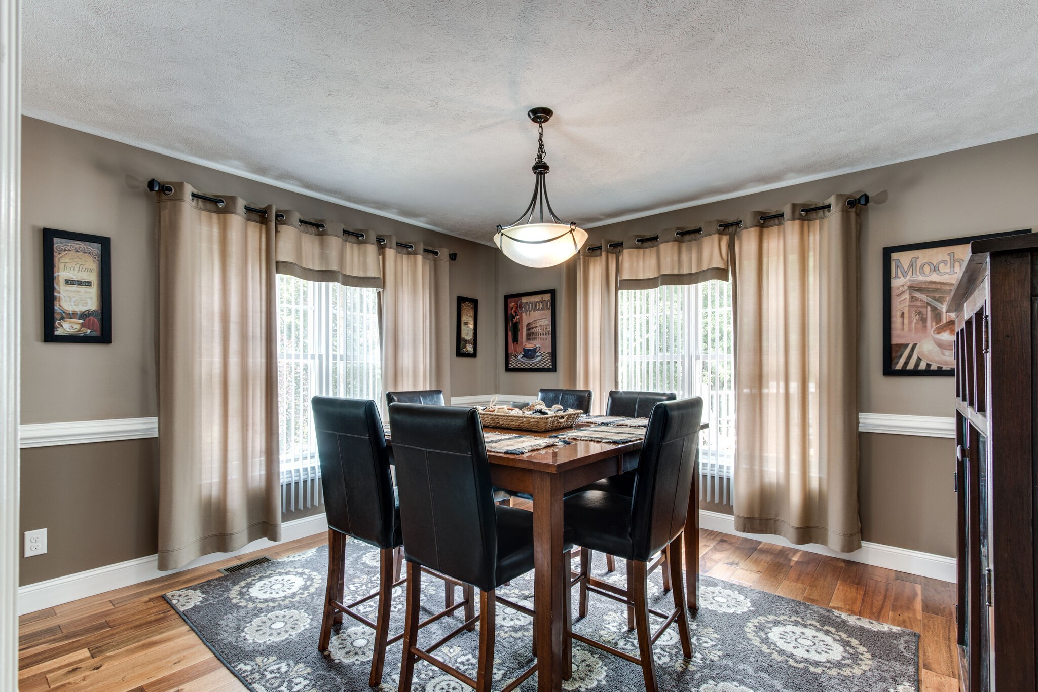 67 Cedar Bend Road Beechgrove, TN 37018 - Photo 18 of 48 a dining room with furniture a chandelier and wooden floor