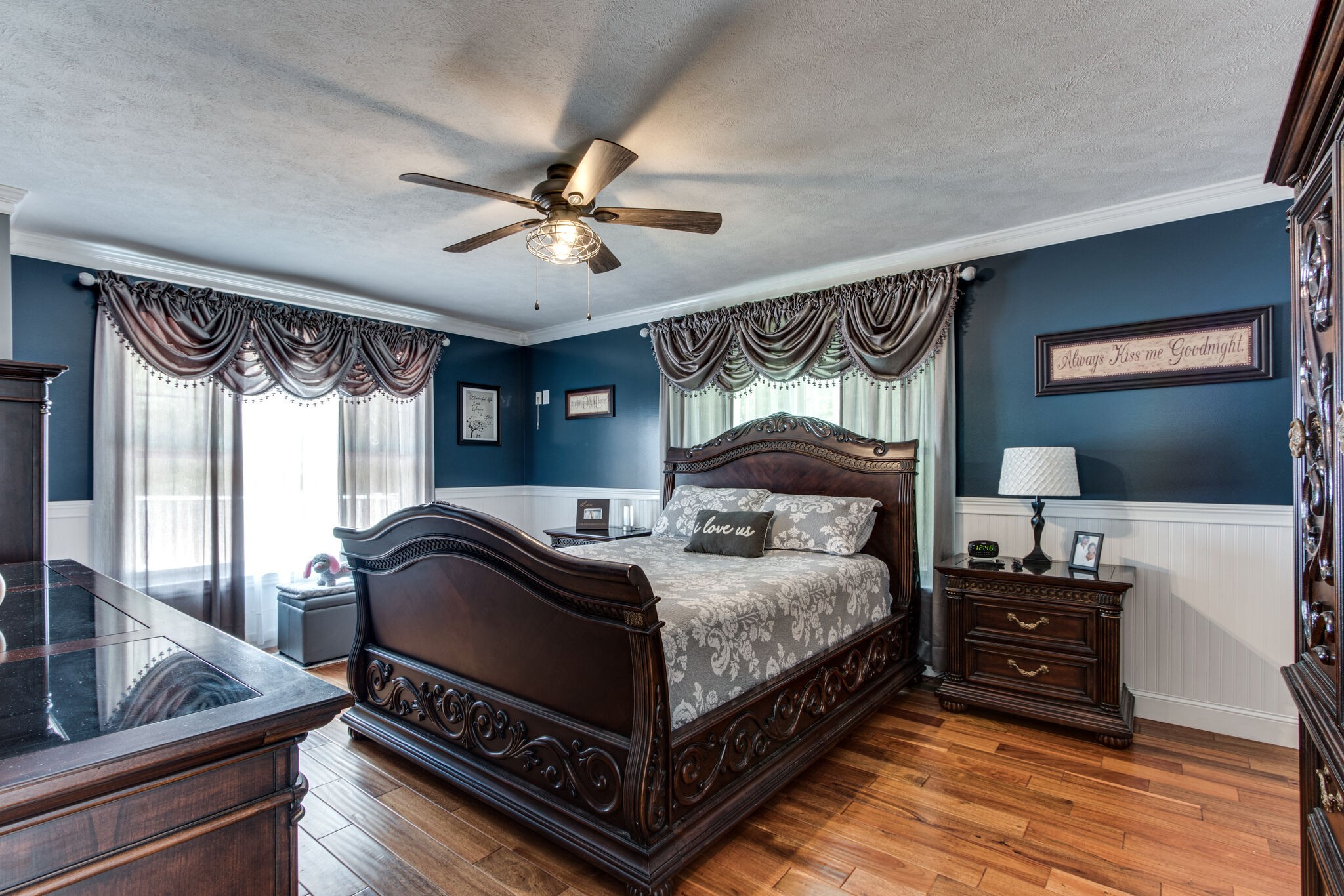 67 Cedar Bend Road Beechgrove, TN 37018 - Photo 19 of 48 a bedroom with a bed and wooden floor