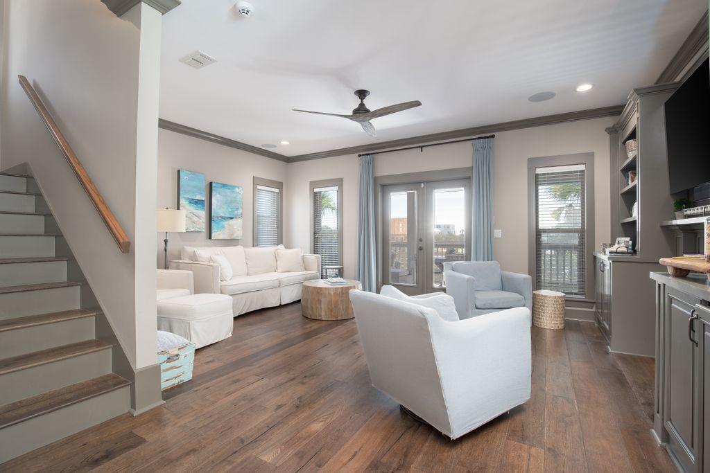 46 Eagles Landing Inlet Beach Inlet Beach, FL 32461 - Photo 12 of 40 a living room with furniture and a large window
