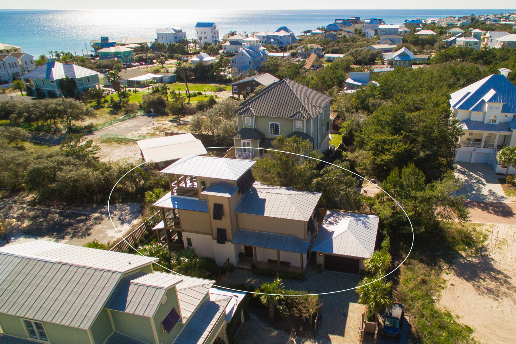 46 Eagles Landing Inlet Beach Inlet Beach, FL 32461 - Photo 36 of 40 an aerial view of a house with outdoor space