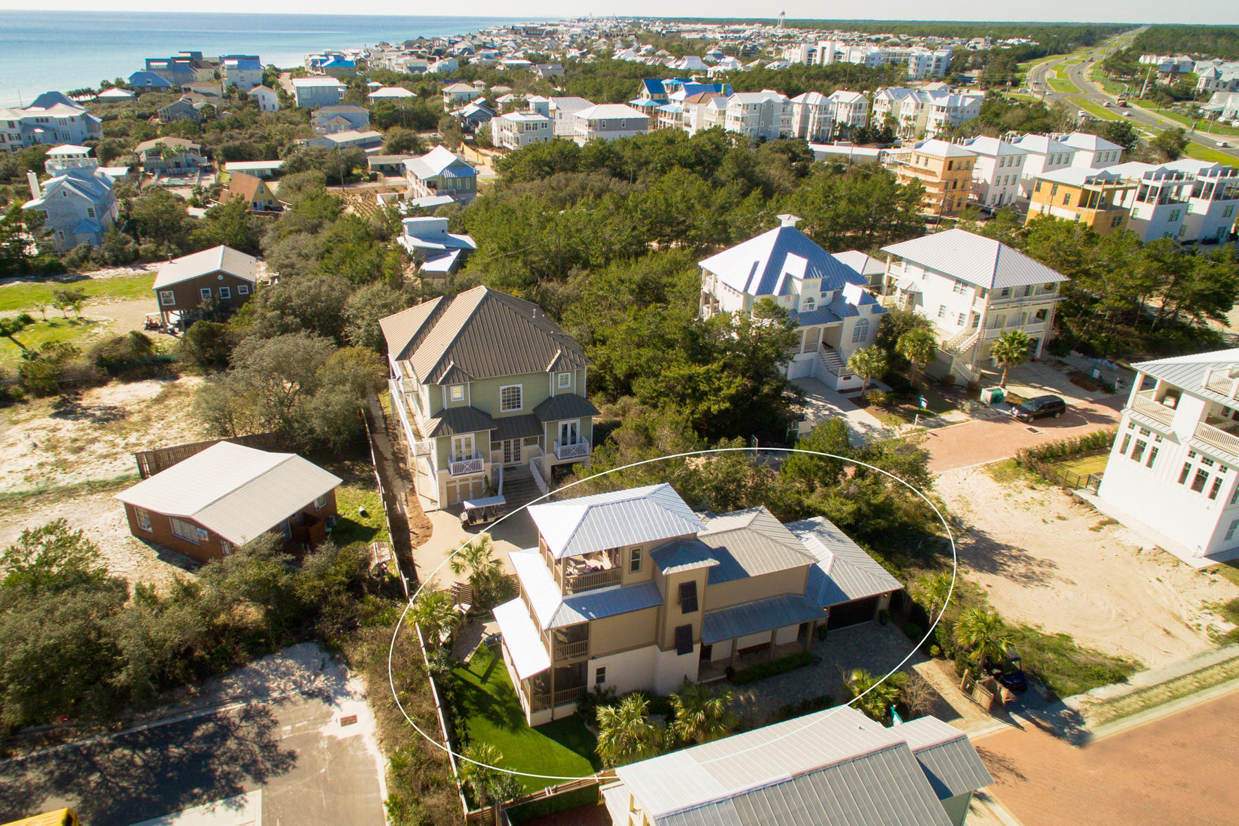 46 Eagles Landing Inlet Beach Inlet Beach, FL 32461 - Photo 37 of 40 an aerial view of residential houses with outdoor space