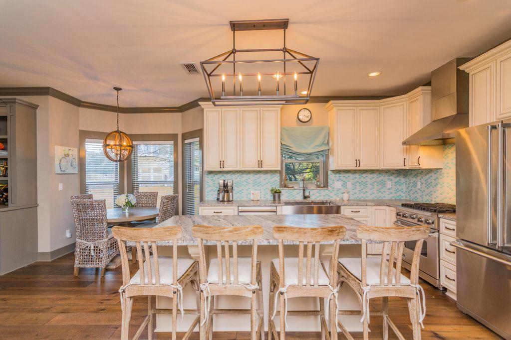 46 Eagles Landing Inlet Beach Inlet Beach, FL 32461 - Photo 4 of 40 a view of a dining room with furniture a chandelier and wooden floor