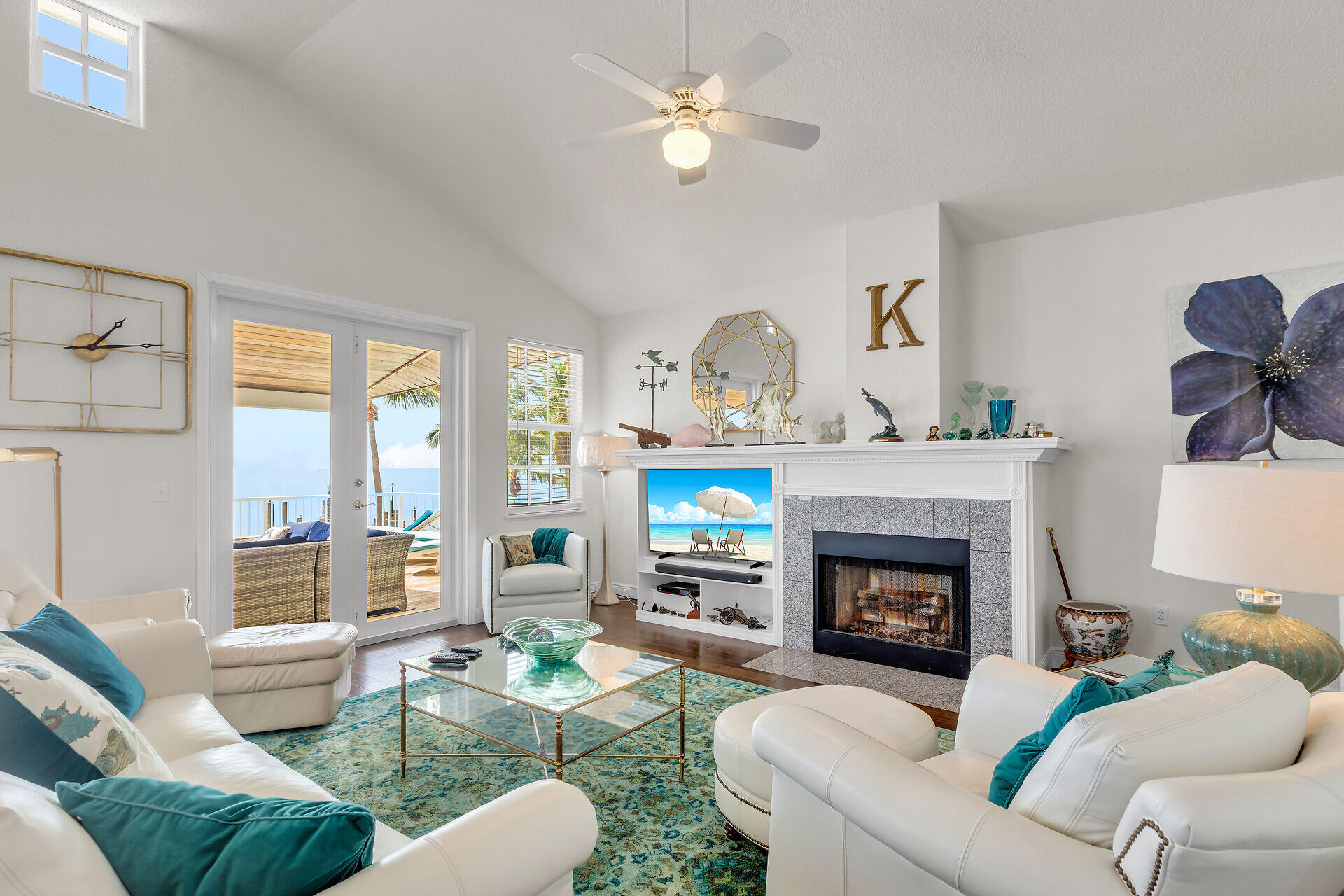 996 97th Street Marathon, FL 33050 - Photo 7 of 52 a living room with furniture and a fireplace