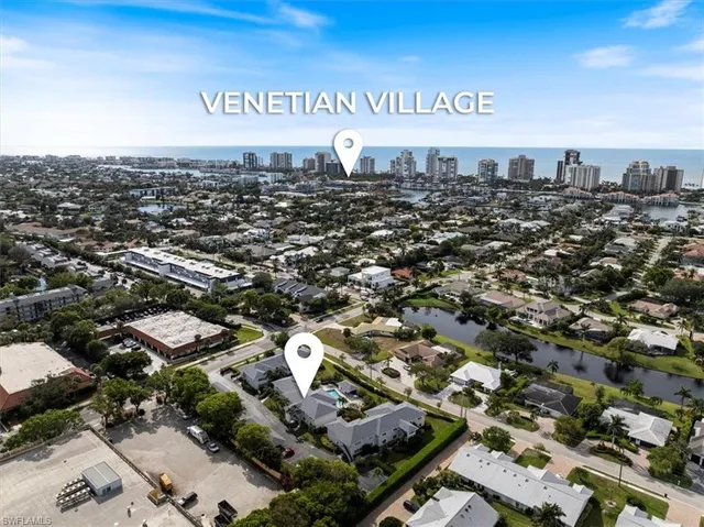 an aerial view of multiple house