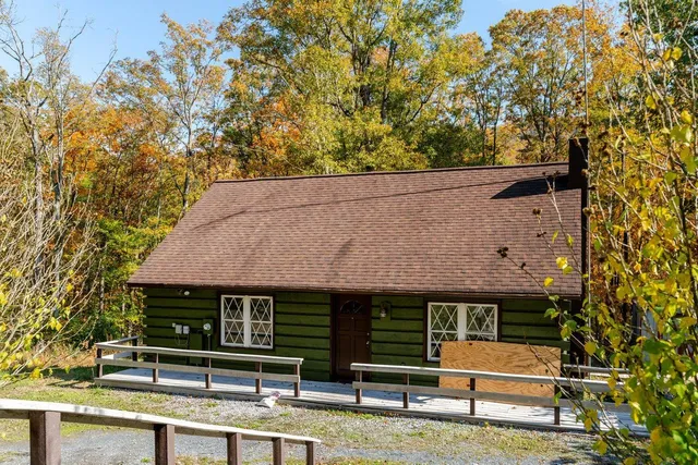 front view of house with stairs