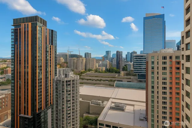 a view of balcony with city view