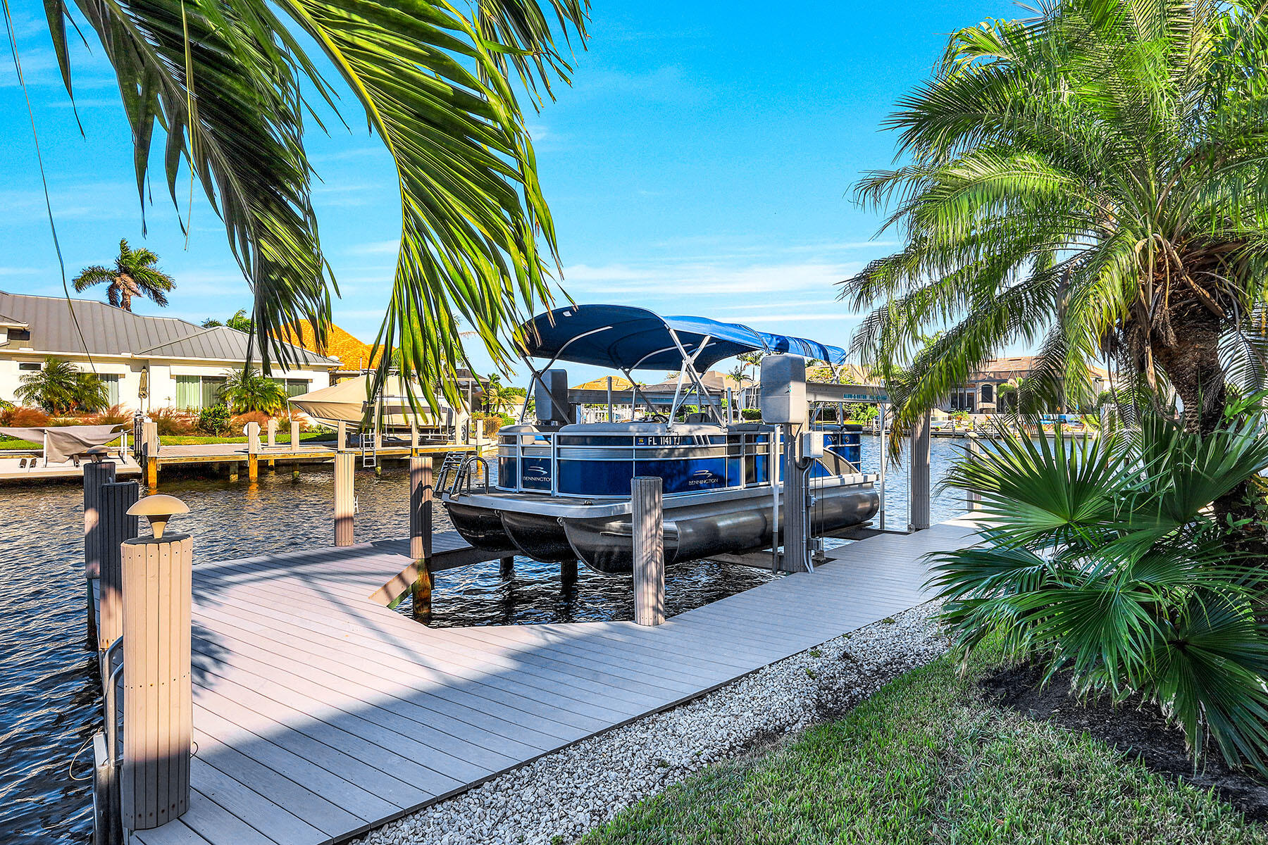 409 Waterleaf Court Marco Island, FL 34145 - Photo 29 of 38 a view of outdoor space yard deck patio and outdoor kitchen