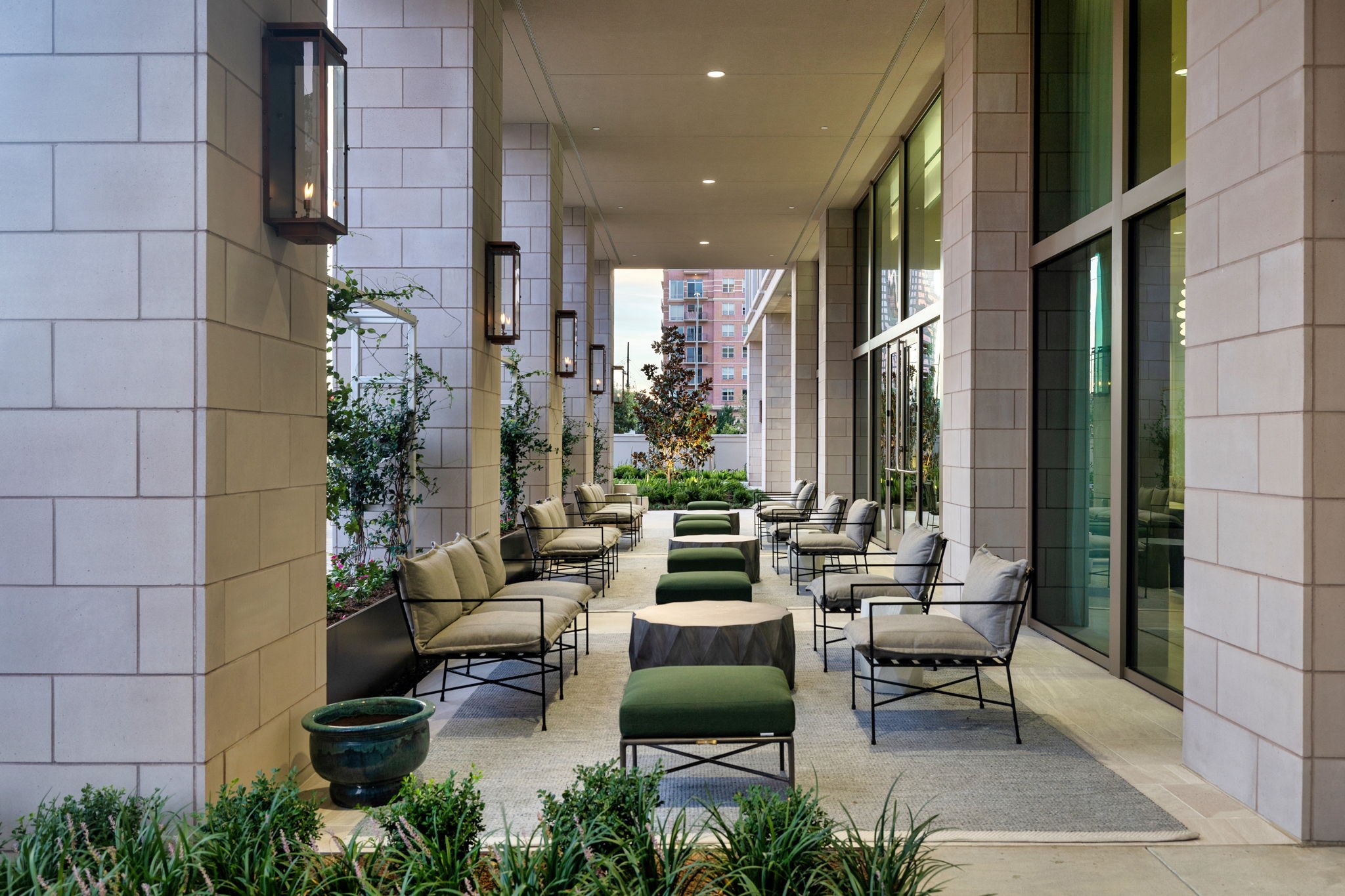 5656 San Felipe Street, Unit 701 Houston, TX 77056 - Photo 2 of 44 The arrival energy is unmatched. The building introduces itself before you say a word. Welcome to our outdoor lobby lounge . A perfect spot to relax and enjoy the fresh air.