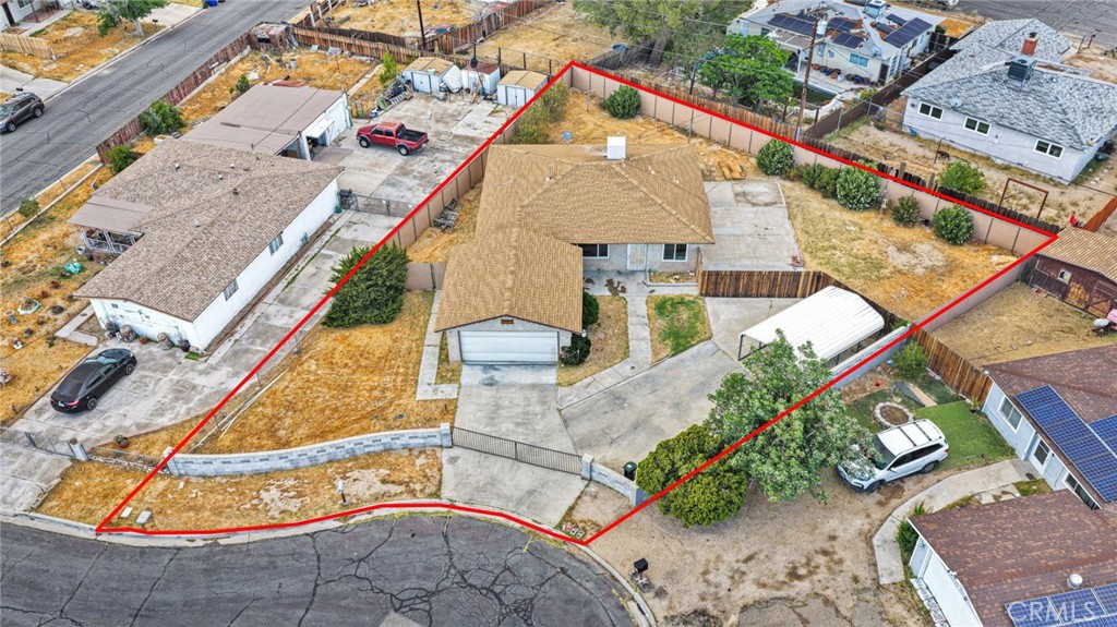 2567 Perth Court Barstow, CA 92311 - Photo 53 of 56 an aerial view of a house with a yard