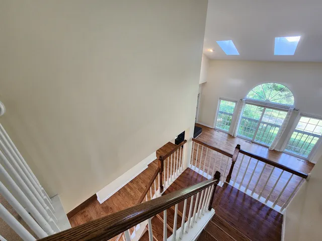 a view of an entryway with a window