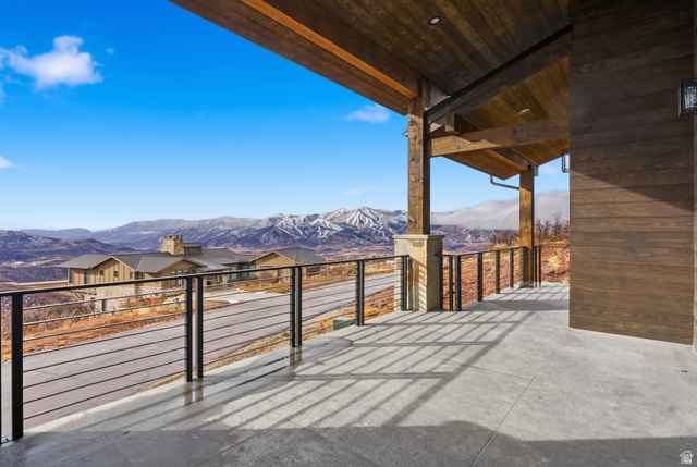 2155 East Wrangler Road Kamas, UT 84036 - Photo 35 of 62 View of patio / terrace with a mountain view