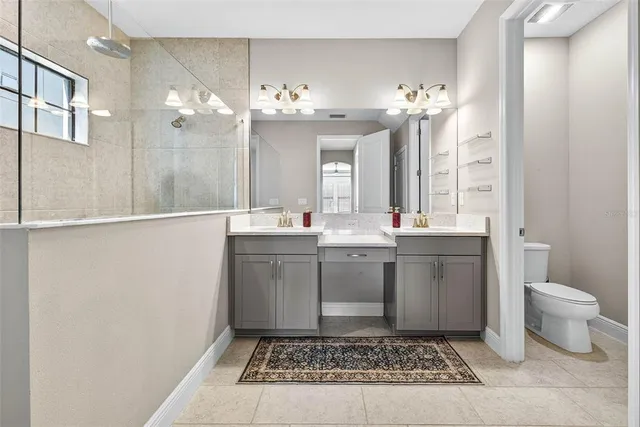 a view of an outdoor space and swimming pool