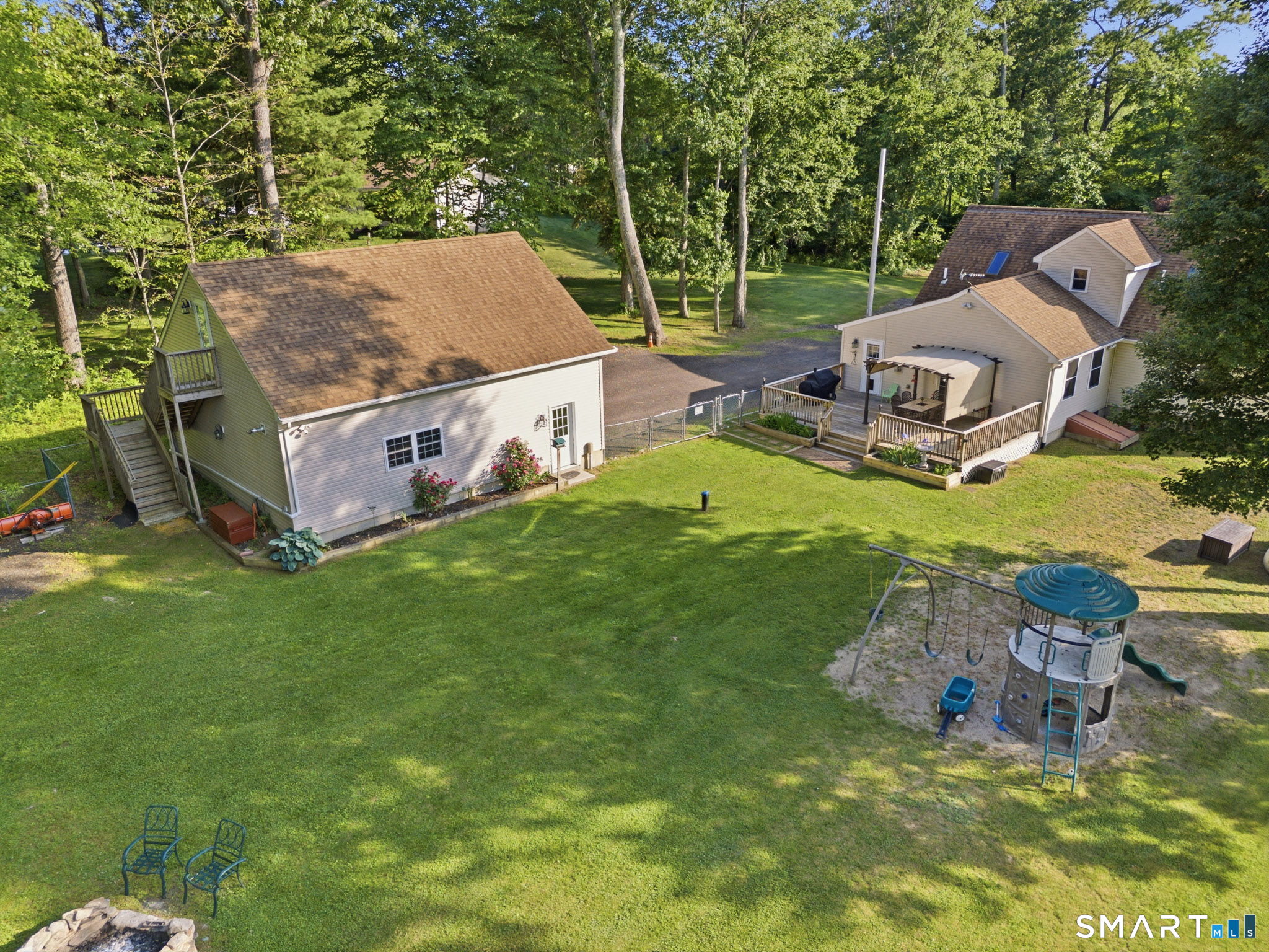 141 Hop River Road Coventry, CT 06238 - Photo 26 of 40 an aerial view of a house with backyard