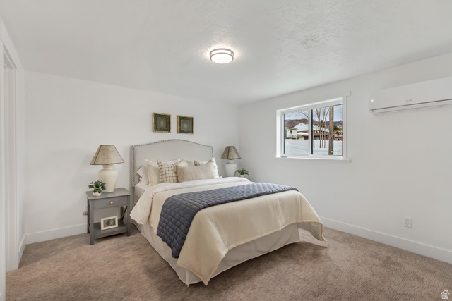 337 West 2900th Street South Bountiful, UT 84010 - Photo 24 of 35 Bedroom with a mini split for heating / cooling and carpet