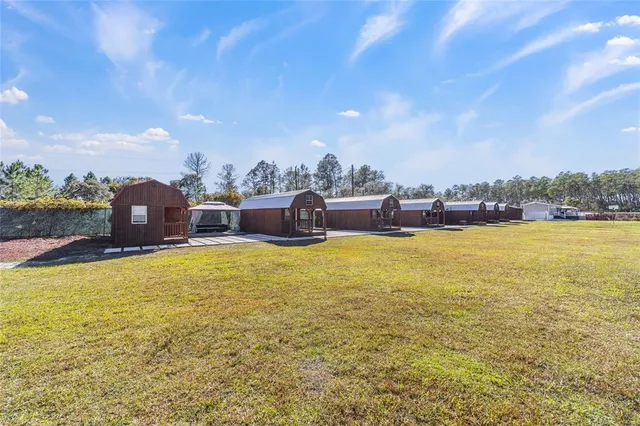 a view of a lake with a beach
