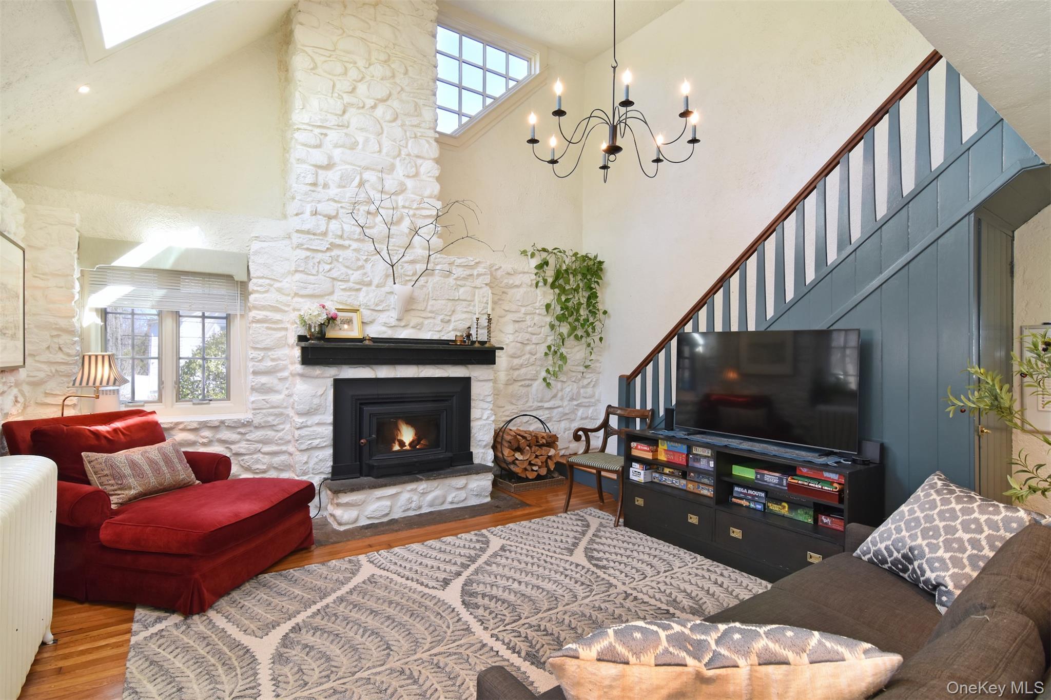 116 Potter Road Scarsdale, NY 10583 - Photo 6 of 38 Living room and staircase.