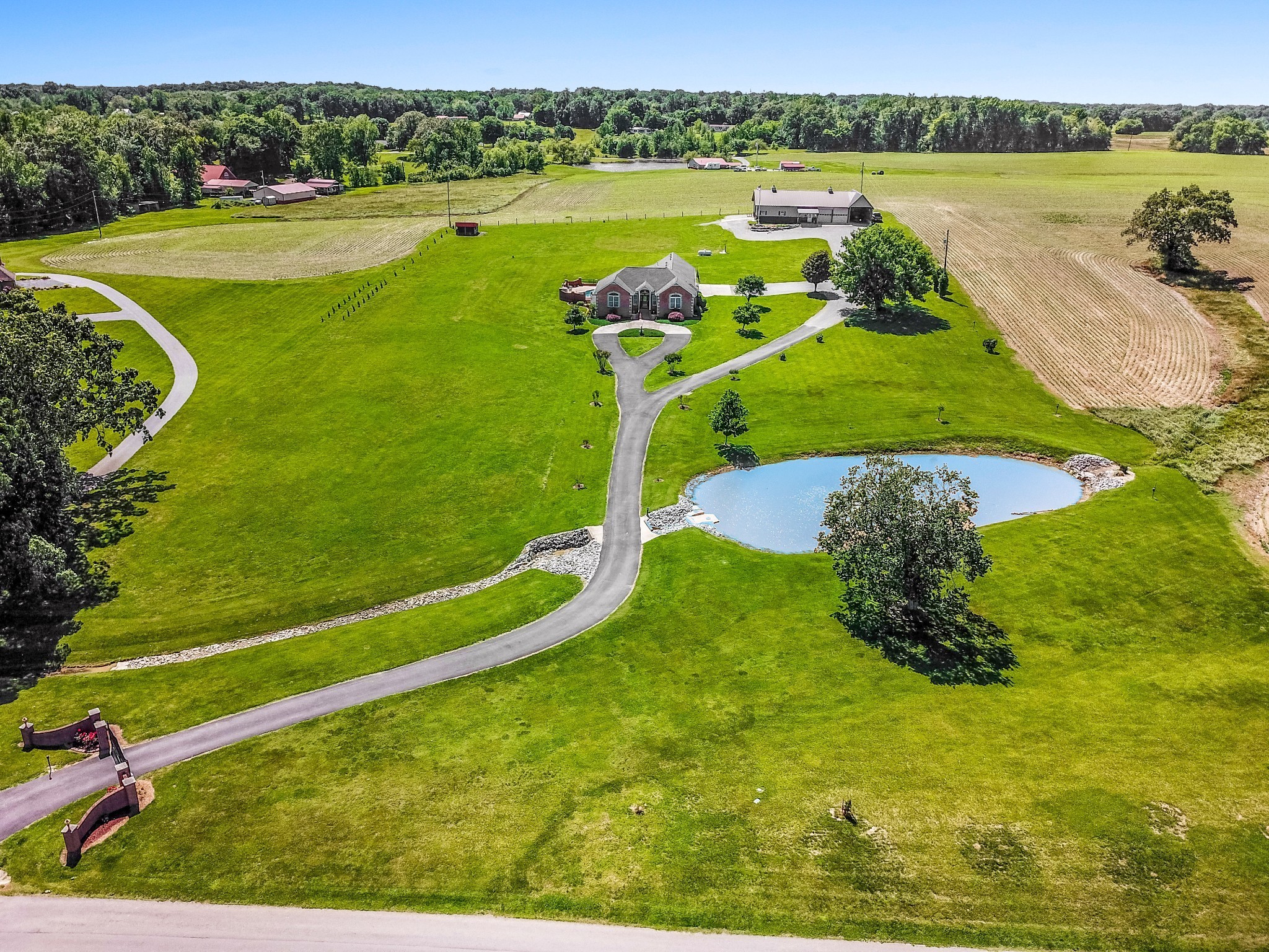 a view of a lake with a ocean view