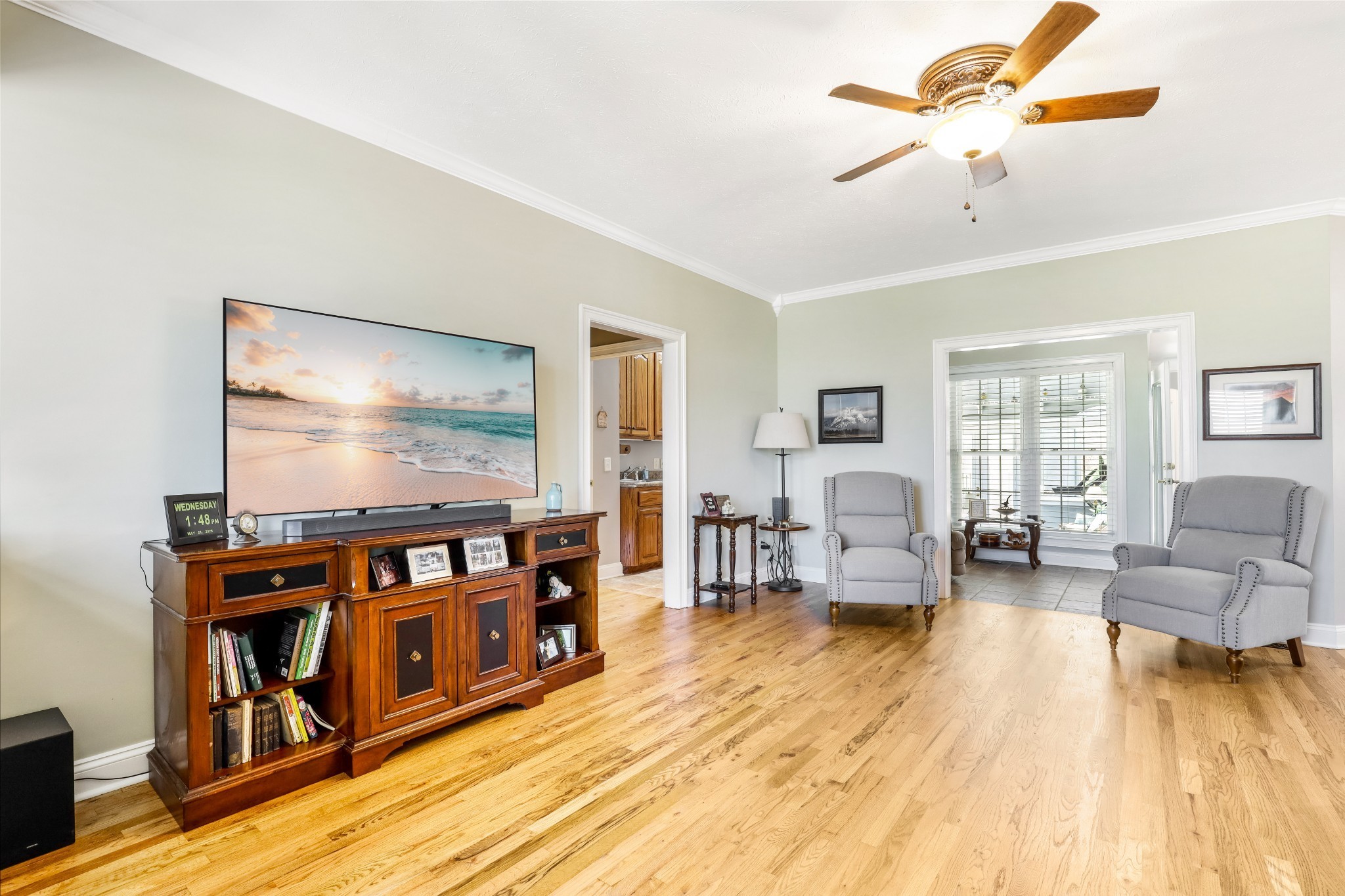 4984 Somerville Road Cross Plains, TN 37049 - Photo 49 of 57 a living room with furniture and a flat screen tv
