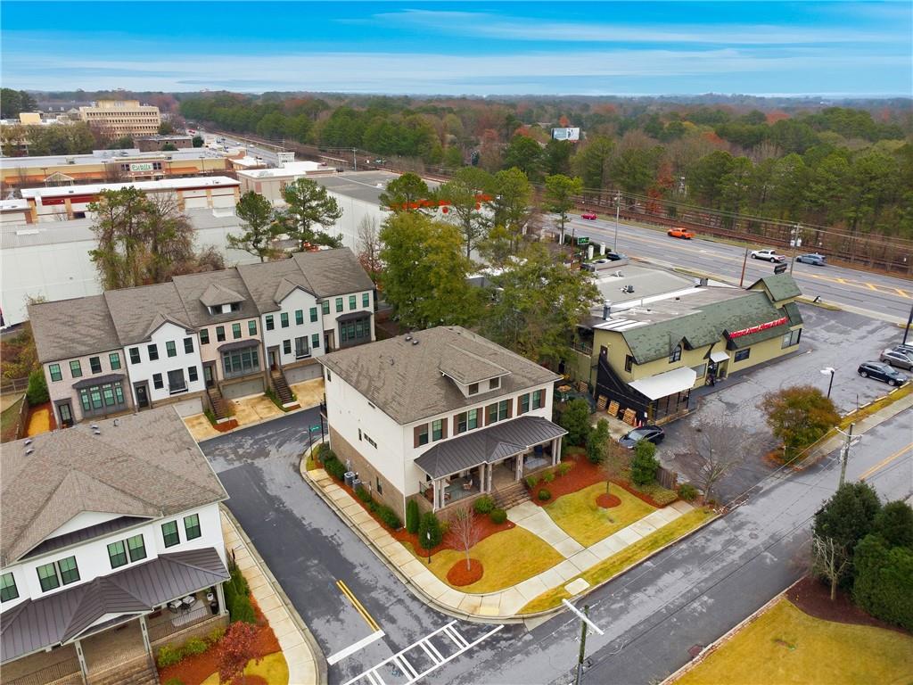 1307 Markham Road Atlanta, GA 30319 - Photo 43 of 47 an aerial view of a house with a swimming pool