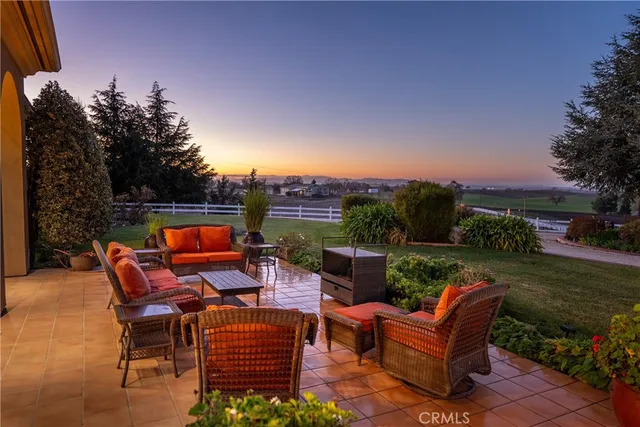 a view of a lake with a big yard