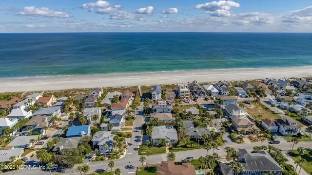 an aerial view of multiple house