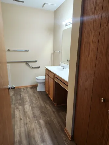 a bathroom with a sink and a toilet