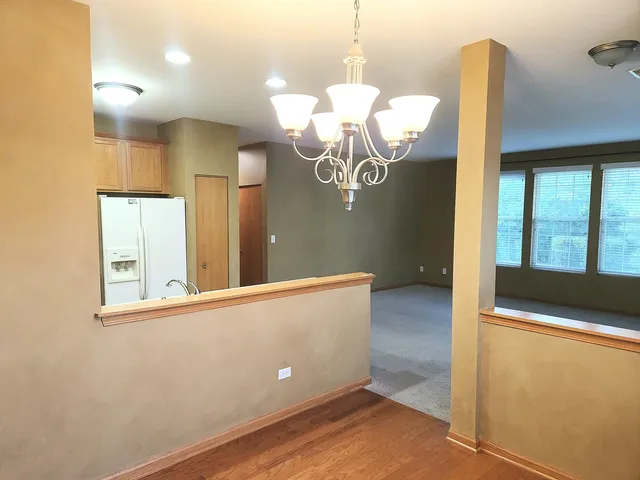 a view of a living room with a window