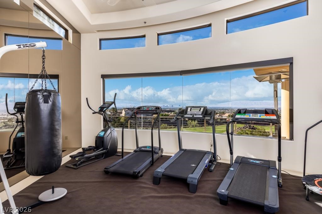 605 St Croix Street Henderson, NV 89012 - Photo 62 of 88 Gym with views of Las Vegas Strip!