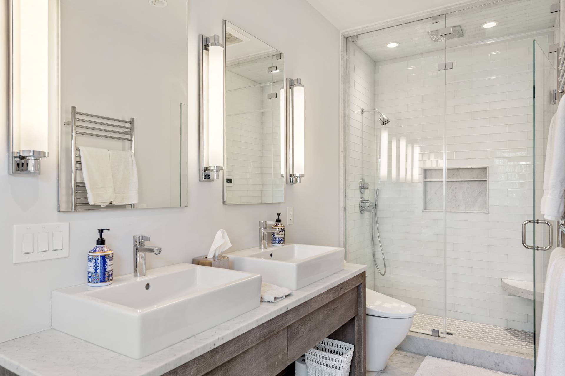 Undisclosed Address Sag Harbor, NY 11963 - Photo 18 of 36 a bathroom with a sink a toilet and shower