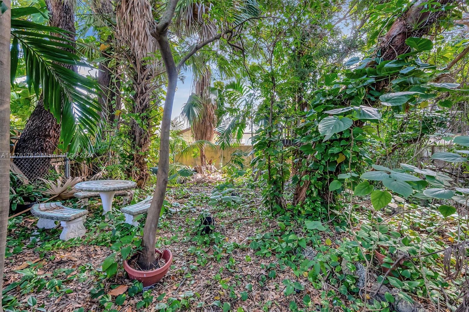 351 Southwest 22nd Road Miami, FL 33129 - Photo 26 of 27 a view of a backyard with table and chairs and potted plants