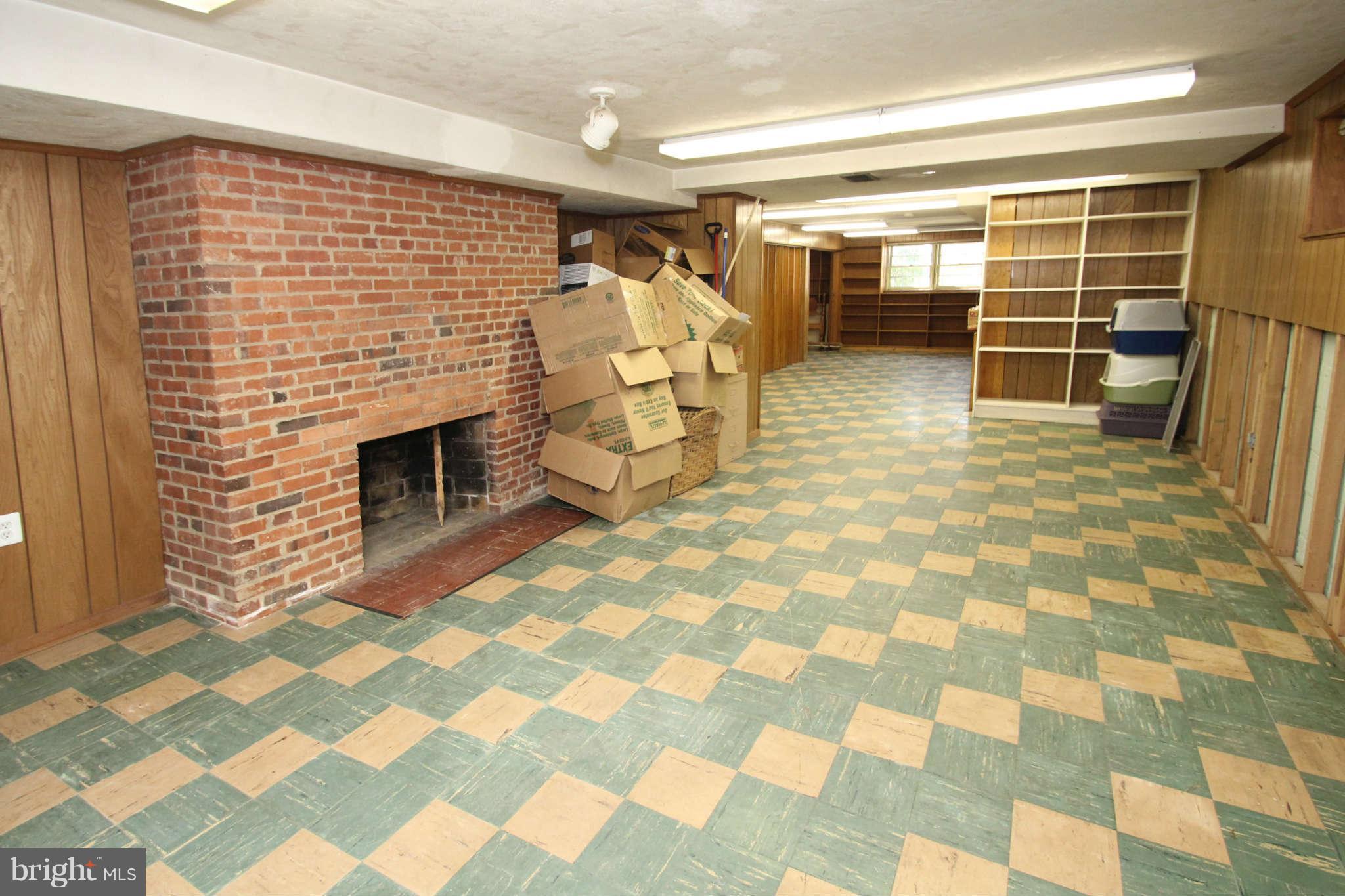 1459 Roxanna Road Northwest Washington, DC 20012 - Photo 26 of 30 Lower level family room with fireplace