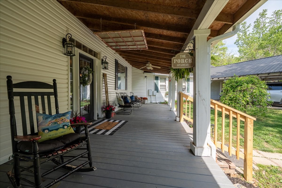 226 Nash Road Summertown, TN 38483 - Photo 45 of 55 a view of a porch with wooden floor