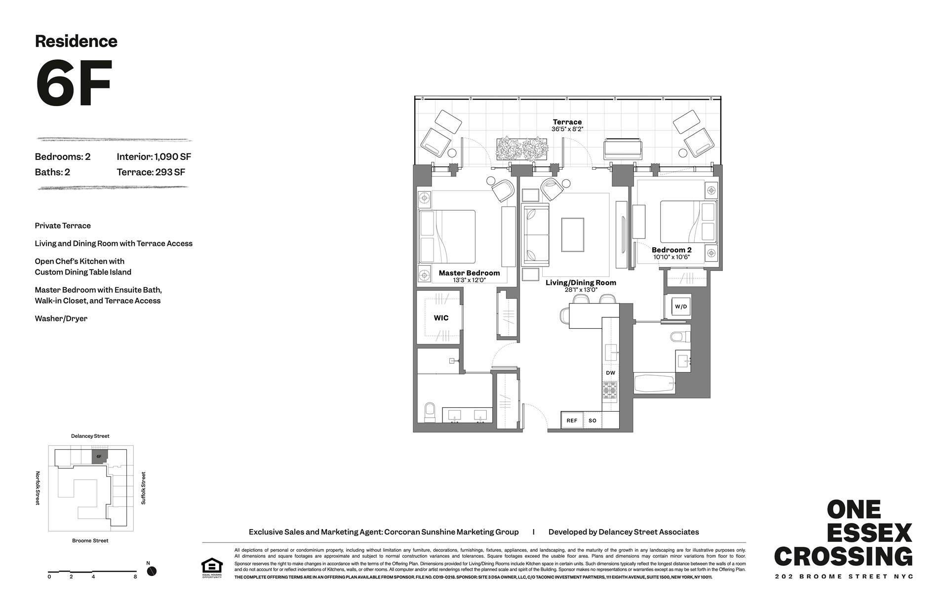 202 Broome Street, Unit 6F Manhattan, NY 10002 - Photo 19 of 19 a picture of a floor plan