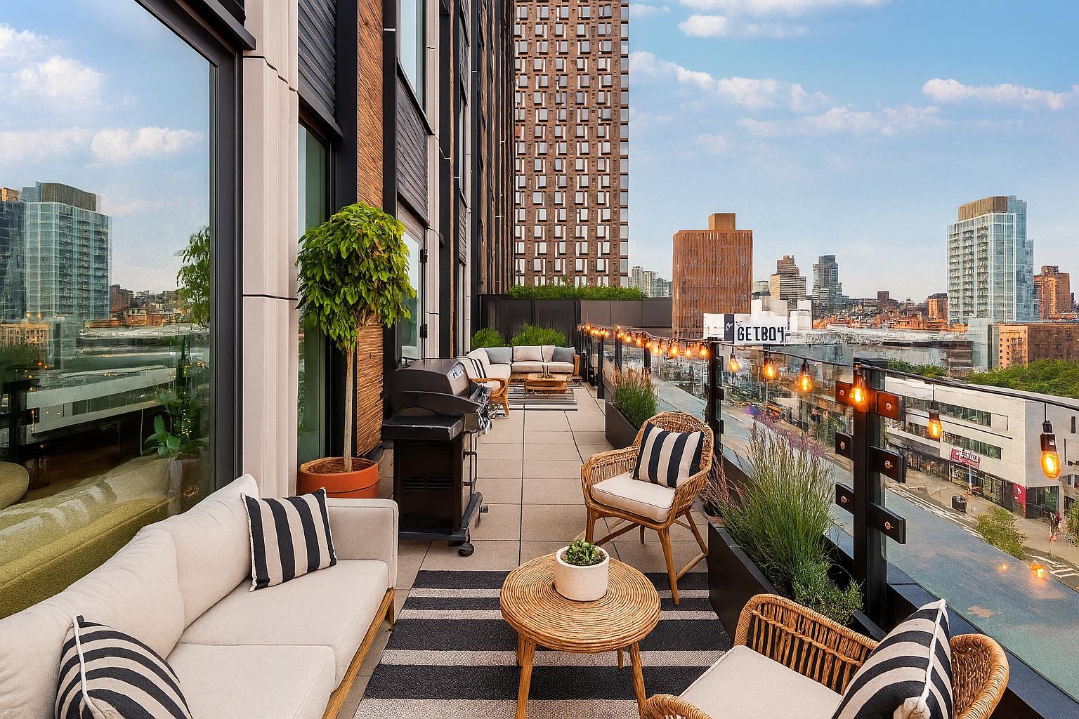 202 Broome Street, Unit 6F Manhattan, NY 10002 - Photo 7 of 19 a view of balcony and chairs