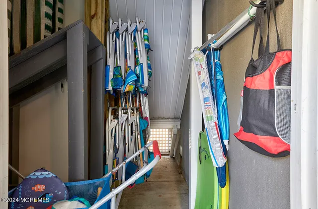 a porch with seating space and balcony