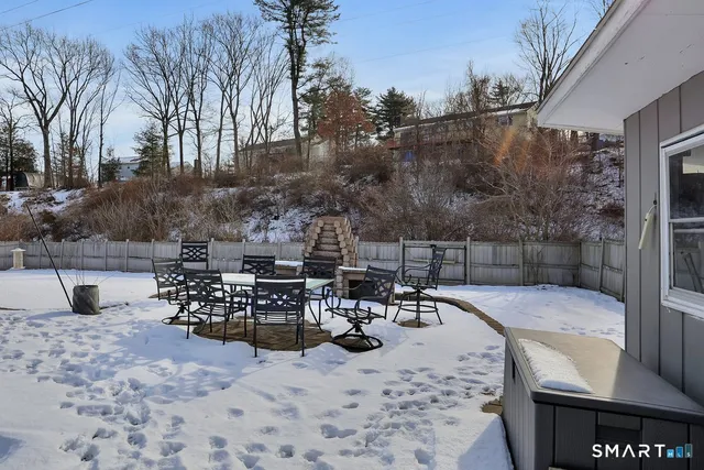 a view of outdoor space with seating area